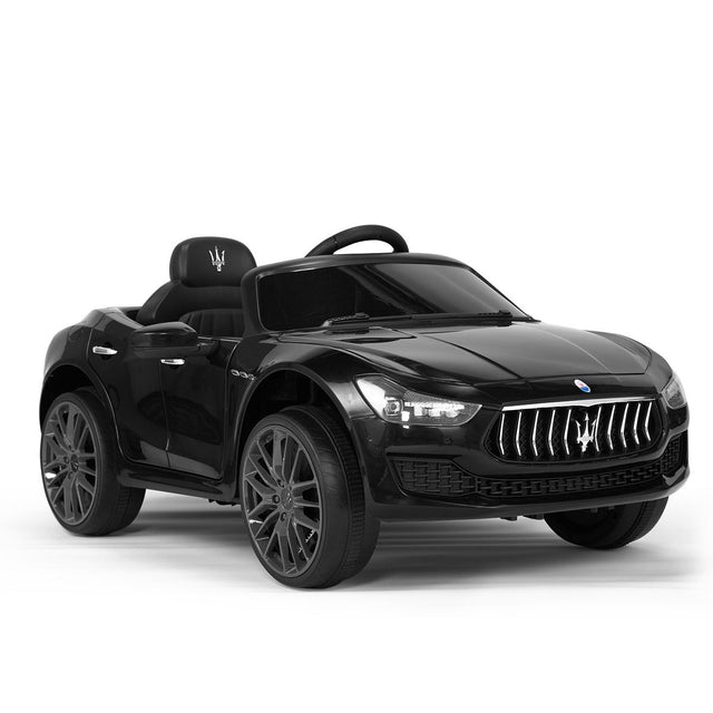 2V Kids Ride On Car, Electric Vehicle with Remote Control, MP3, USB, Music, Horn, LED Lights, Openable Doors, Black