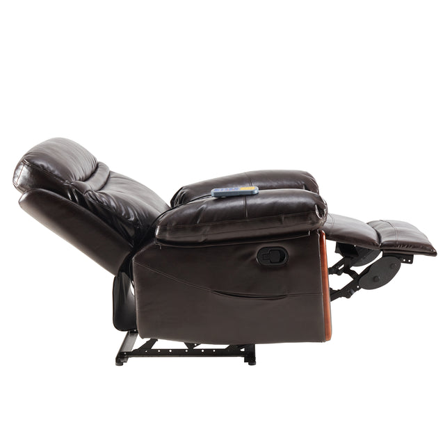 Orisfur. Massage Recliner PU Leather Sofa Chair with Heating and Massage Vibrating Function
