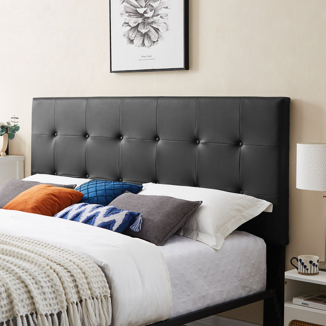 B112 King bed PVC cover haedboard with Sponge interlayer. Strong iron frame with high temperature paint