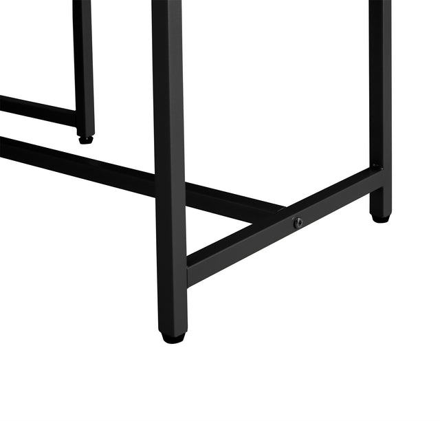 Modern Nesting Coffee Tables Set, Marble BLACK, 2pc