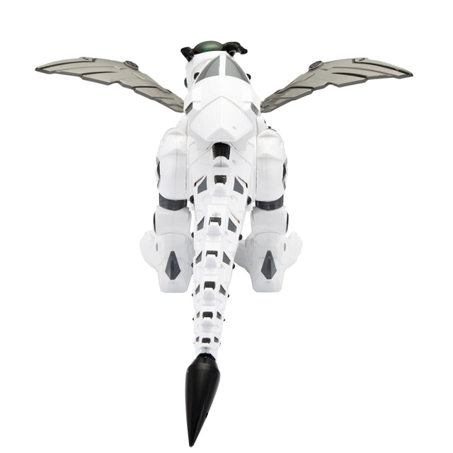 Remote Control Dinosaur Toy, Intelligent Dinosaur Robot with Spray Mist and Battle Mode for Toddler 3-10 Year Old, Grey & White