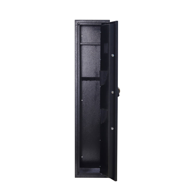 Rifle Gun Safe,Quick Access Fingerprint/Keypad Long Gun Safe, 4-5 Gun Metal Rifle Gun Security Cabinet 2 Pistols safe Lock Box.