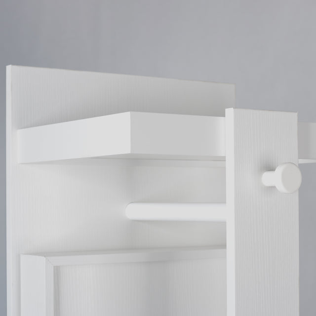 Full Mirror Fashion Movable Push-Pull Jewelry Storage Cabinet With hanger rod