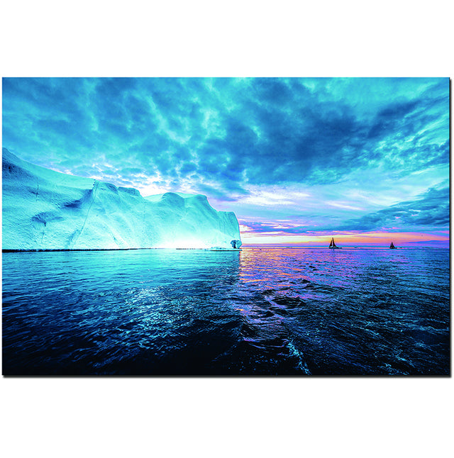 Oppidan Home "Awe Inspiring Glacier at Sunset" (32"H x 48"W)