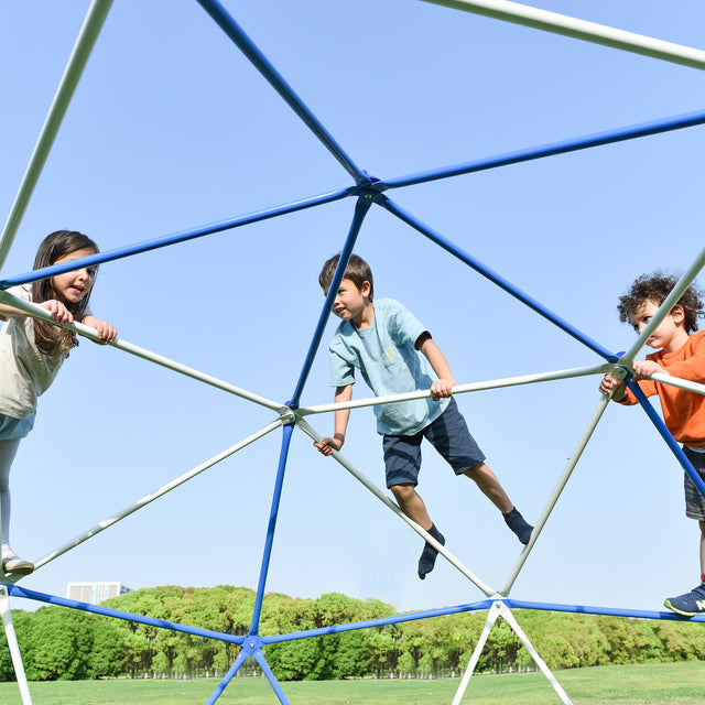 11ft Geometric Dome Climber Play Center, Kids Climbing Dome Tower, Rust & UV Resistant Steel Supporting 900 LBS