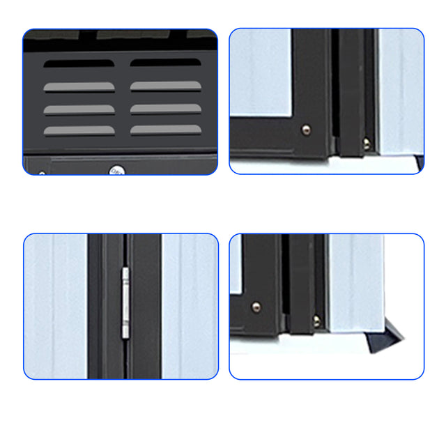 Metal garden sheds 5ftx3ft outdoor storage sheds White+Black
