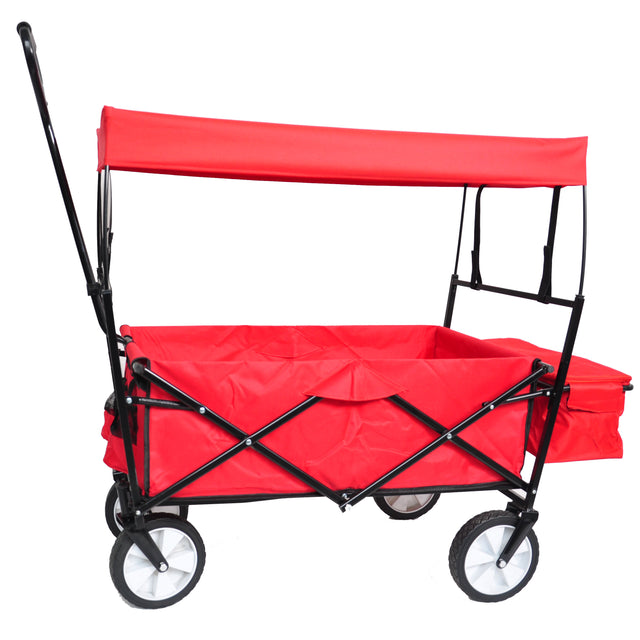 Garden Shopping Beach Cart folding wagon(red)
