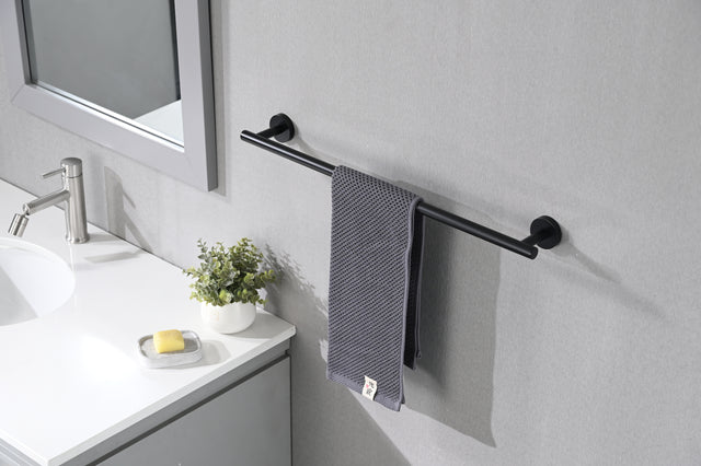 Bathroom Matte Black Hardware Accessories 5 Pieces Set