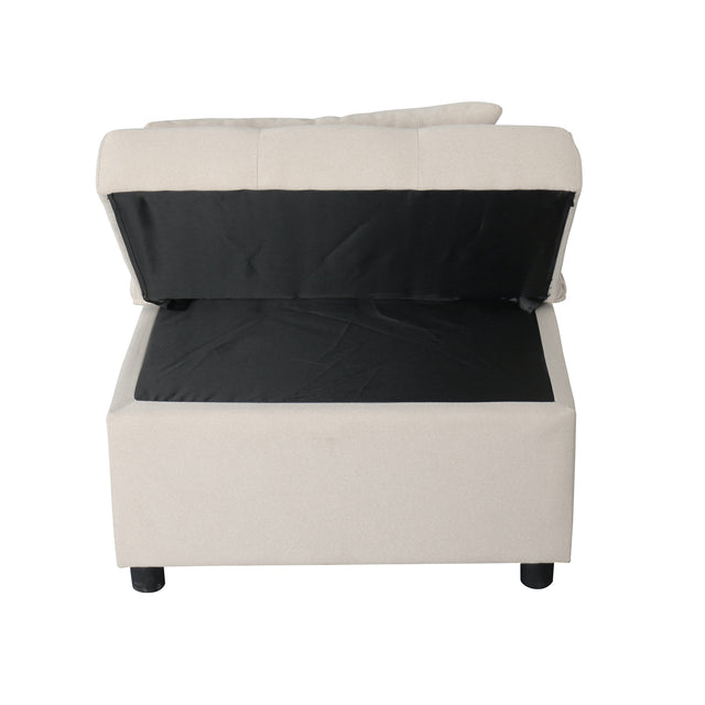 Folding Ottoman, Sofa Bed, Chair (Beige)