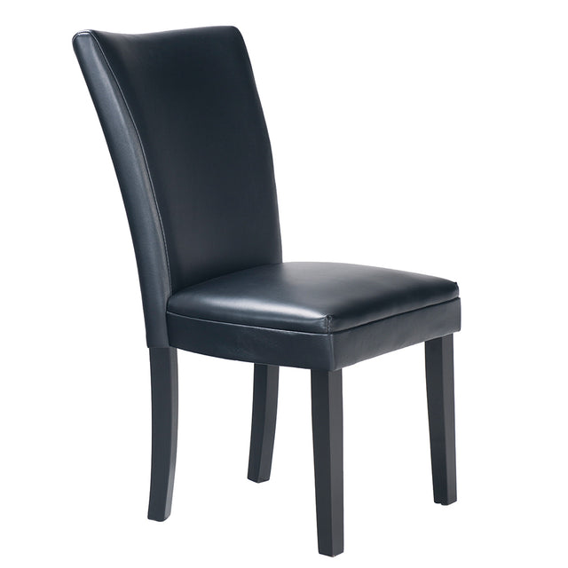 Dining chair (black breathing leather)