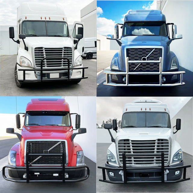 Front Bumper Deer Guard for Freightliner Cascadia 2018-2022 with Bracket