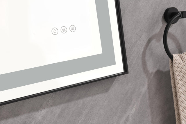 36*24 LED Lighted Bathroom Wall Mounted Mirror with High Lumen+Anti-Fog Separately Control