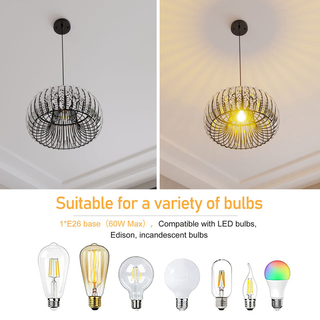 Modern Oblate Black Crystal Chandelier Fixture,Ceiling Pendant light for Living Room, Bedroom, Kitchen, Dining Room, Hallway,Adjustable Color Temperature,Dimmable,120V,E26,W16.5*L31.5
