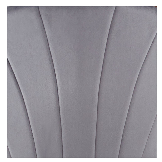 Modern Grey dining chair(set of 2 ) with iron tube golden legs, velvet cushions and comfortable backrest,(N.W 10.582 Ibs / 1piece ) suitable for dining room, living room, cafe, simple structure.