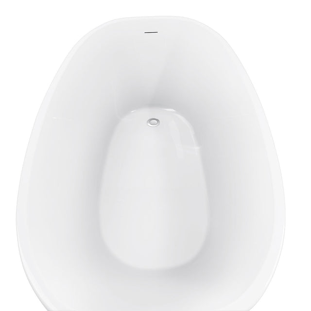 59" 100% Acrylic Freestanding Bathtub,Contemporary Soaking Tub,white Bathtub