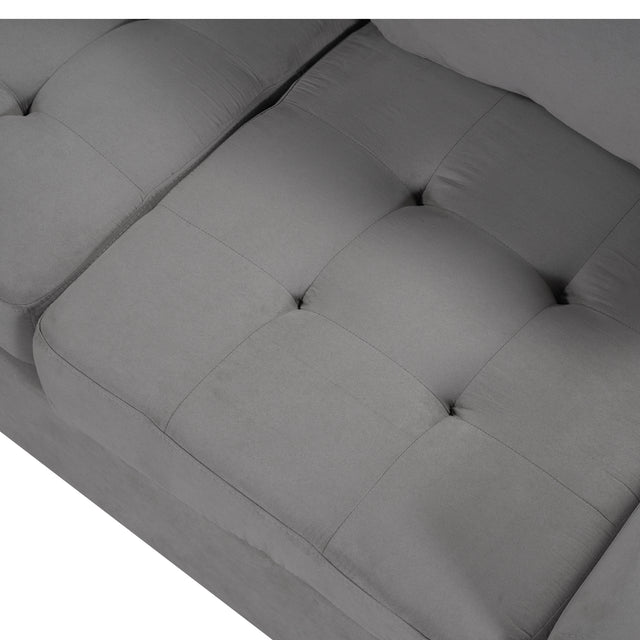 Orisfur. Modern Sectional Sofa with Reversible Chaise, L Shaped Couch Set with Storage Ottoman and Two Cup Holders for Living Room