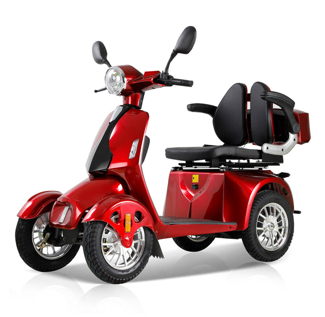 Fastest Mobility Scooter With Four Wheels For Adults & Seniors, Red 800W