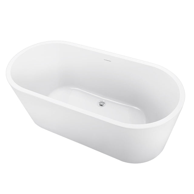 65" 100% Acrylic Freestanding Bathtub,Contemporary Soaking Tub,white Bathtub
