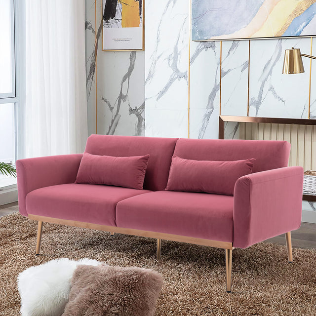 COOLMORE  Velvet  Sofa , Accent sofa .loveseat sofa with  metal  feet