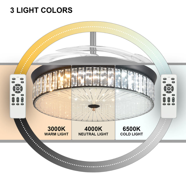 42"Crystal Ceiling Fans with Lights