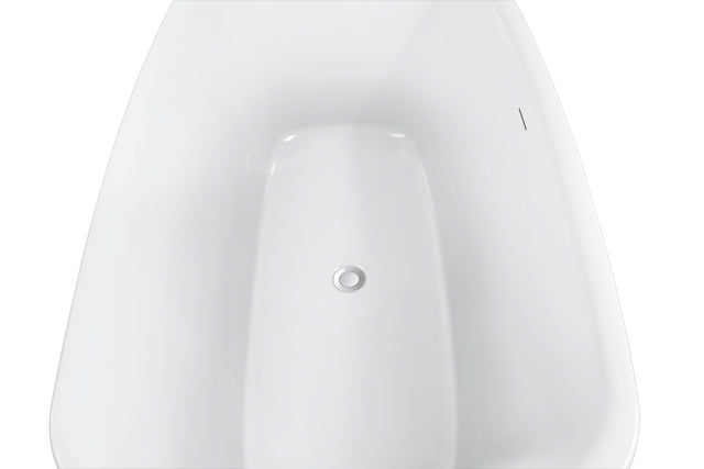 67" 100% Acrylic Freestanding Bathtub,Contemporary Soaking Tub,white Bathtub