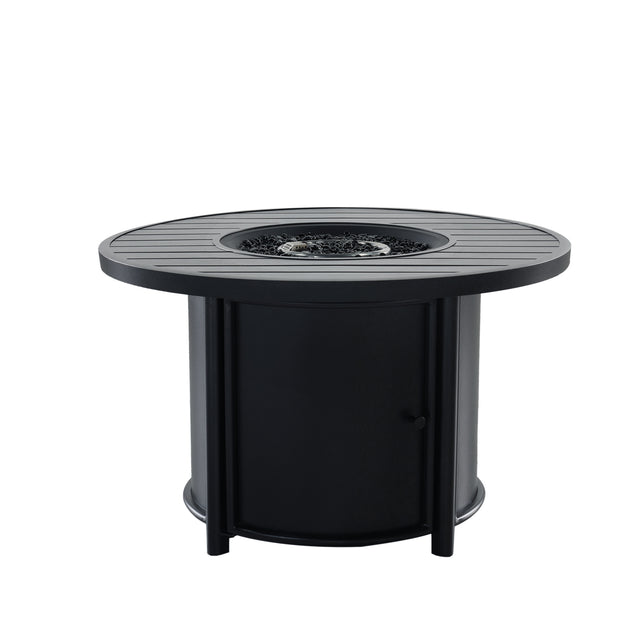 Ultimate Outdoor Elegance: 40" Round Aluminum Propane Patio Firepit Table - Stylish, Durable, and Cozy for Perfect Gatherings and Relaxation