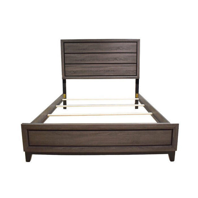 Sierra Queen 4 Pc Contemporary Bedroom Set Made with Wood in Gray