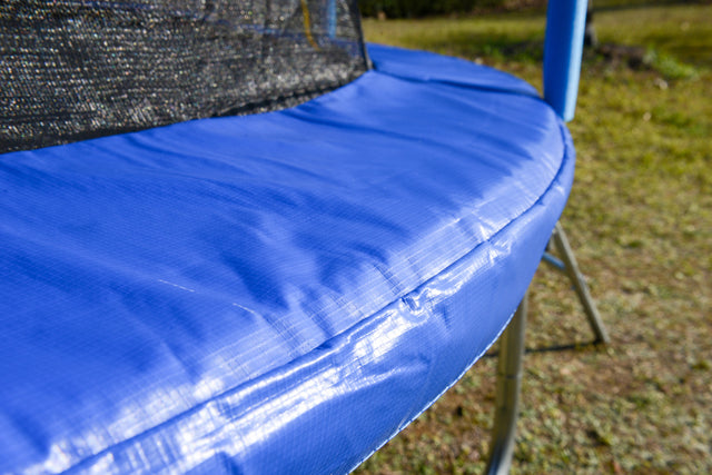 12FT Round Trampoline with Safety Enclosure Net & Ladder, Spring Cover Padding,