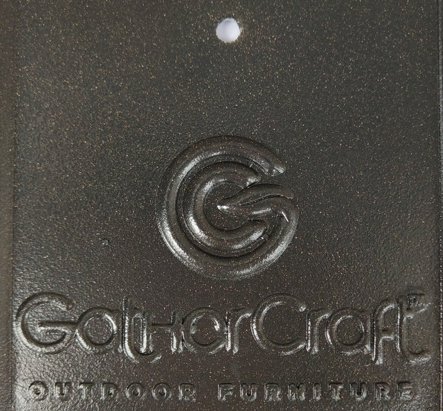 53" Round Aluminum Propane Gas Firepit Table, Espresso Brown