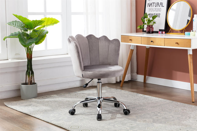 COOLMORE Swivel Shell Chair for Living Room/Bed Room, Modern Leisure office Chair Gray