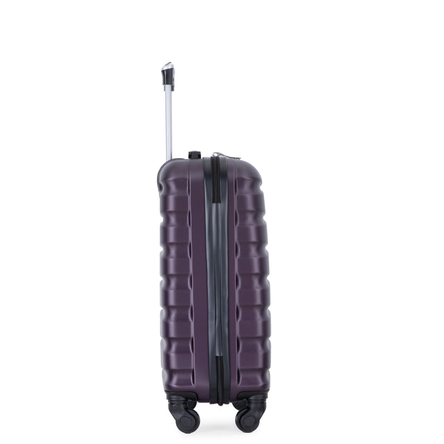 20" Carry on Luggage ABS Lightweight Suitcase, Spinner Wheels, TSA Lock, Purple