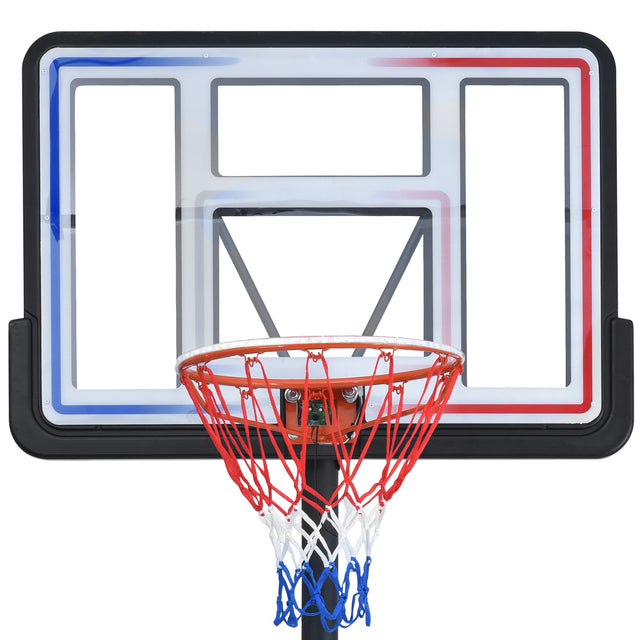 Portable Basketball Hoop Basketball System 4.76-10ft Height Adjustable for Youth Adults LED Basketball Hoop Lights, Colorful lights, Waterproof,Super Bright to Play at Night Outdoors,Good Gift for Kid