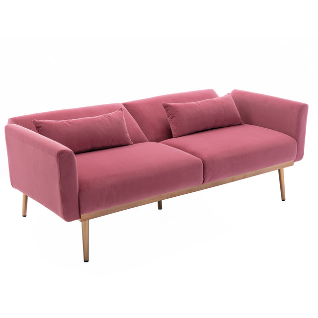 COOLMORE  Velvet  Sofa , Accent sofa .loveseat sofa with  metal  feet