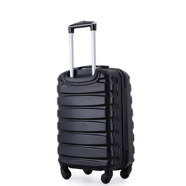 20" Carry on Luggage ABS Lightweight Suitcase, Spinner Wheels, TSA Lock, Black