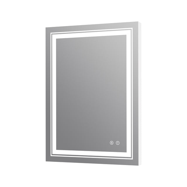 01 Rectangular Bathroom Mirrors with Adjustable Lights and Anti-Fog water