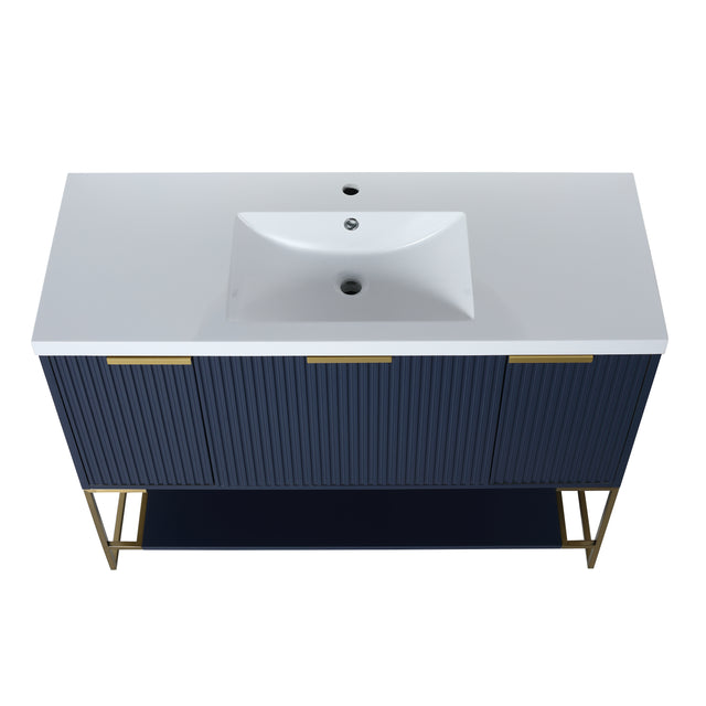 48 Inch Freestanding Bathroom Vanity With Resin Basin,48x18-BVA01148NB