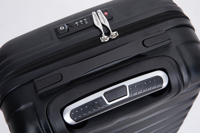 20" Carry on Luggage ABS Lightweight Suitcase, Spinner Wheels, TSA Lock, Black