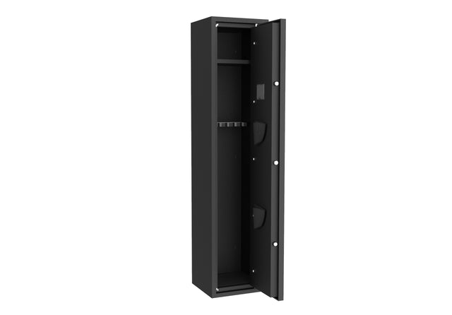 Rifle Gun Safe,Quick Access Fingerprint/Keypad Long Gun Safe, 4-5 Gun Metal Rifle Gun Security Cabinet 2 Pistols safe Lock Box.
