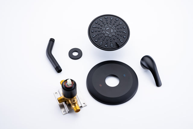 6 In. 6-Spray Balancing Shower Head Shower Faucet