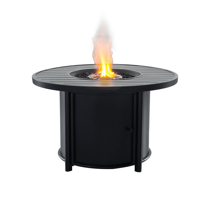 Ultimate Outdoor Elegance: 40" Round Aluminum Propane Patio Firepit Table - Stylish, Durable, and Cozy for Perfect Gatherings and Relaxation