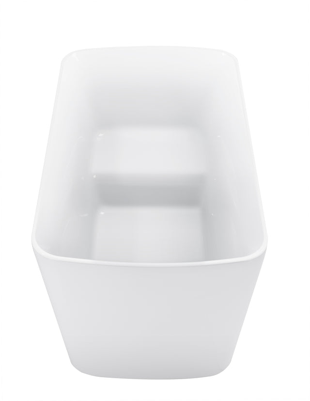 47" 100% Acrylic Freestanding Bathtub,Contemporary Soaking Tub,white bathtub