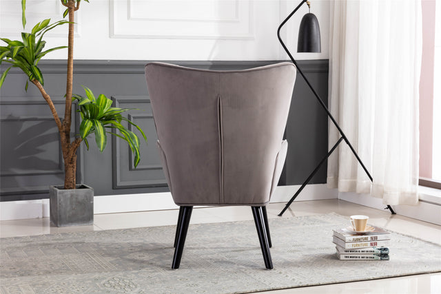 COOLMORE Accent chair Living Room/Bed Room, Modern Leisure Chair Silver Grey