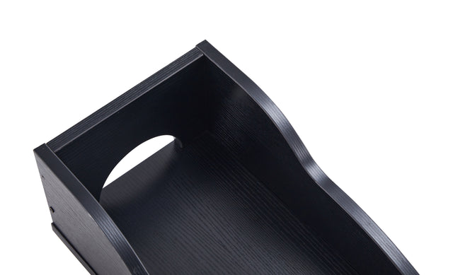 D&N solid wood computer Desk,office table with PC droller, storage shelves and file cabinet , two drawers, CPU tray,a shelf used for planting, single , black. 47.24''L 21.65''W 34.35''H