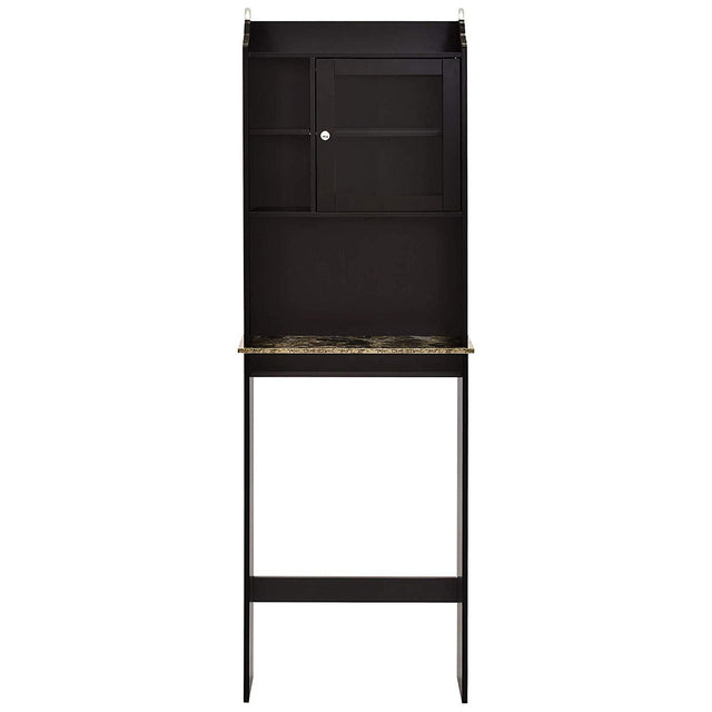 Modern Over The Toilet Space Saver Organization Wood Storage Cabinet for Home, Bathroom - Espresso