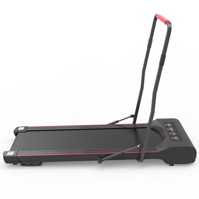Under Desk Walking Pad Treadmill Foldable with Handlebar Remote Controll