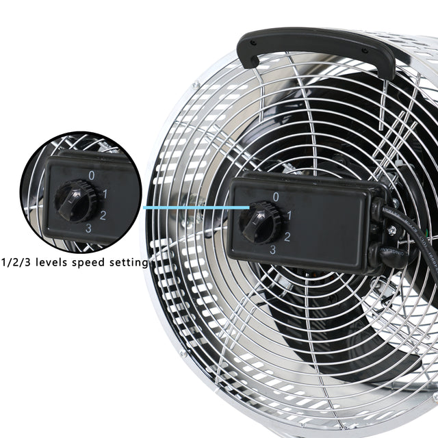 Simple Deluxe Tripod Pedestal Fan, 3 Speed Adjustment, Multiple Wide Angle Standing Fan, Suitable for Bedroom, Living Room and Office, Silver-10 Inch, 10 Inch
