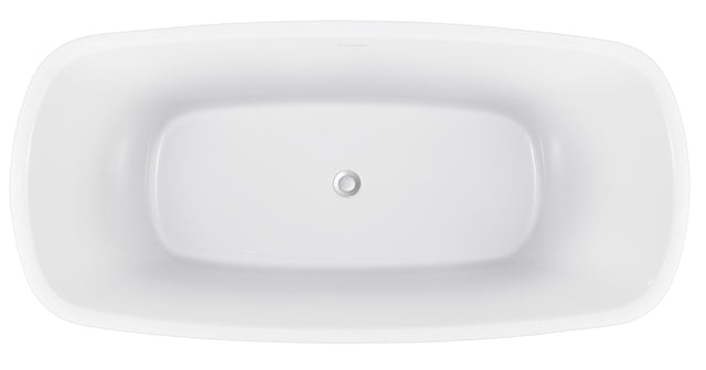67" 100% Acrylic Freestanding Bathtub,Contemporary Soaking Tub,white Bathtub