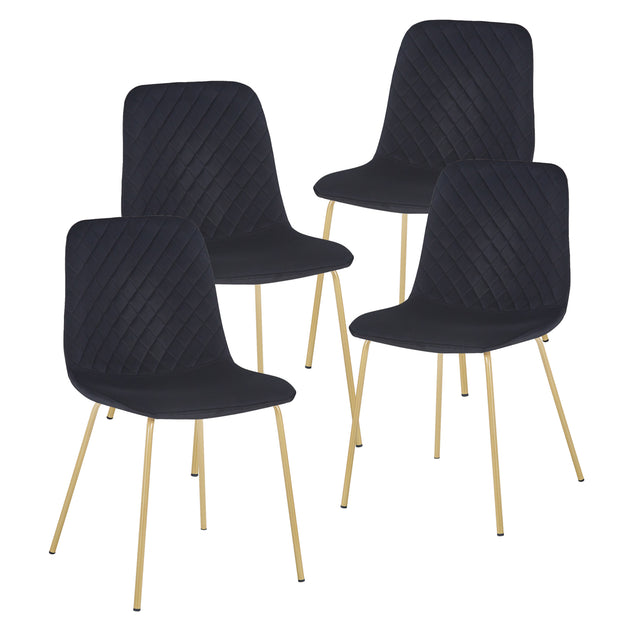 Dining chair set of 4 PCS(BLACK),Modern style,New technology,Suitable for restaurants, cafes, taverns, offices, living rooms, reception rooms.Simple structure, easy installation.