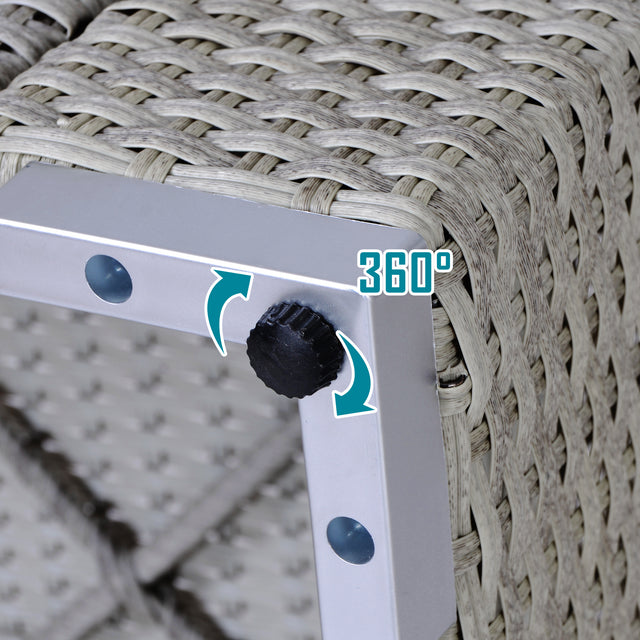 Outdoor Garden Patio Furniture 5-Piece PE Rattan Wicker Cushioned Sofa Sets with 2 Pillows and Coffee, outdoor couch;outdoor sectional;porch furniture;patio couch;outdoor sofa;patio furniture set