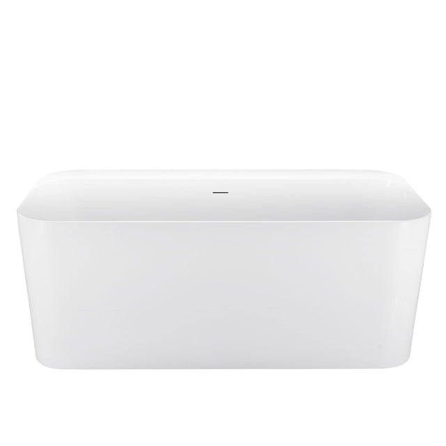 67" 100% Acrylic Freestanding Bathtub,Contemporary Soaking Tub,white Bathtub